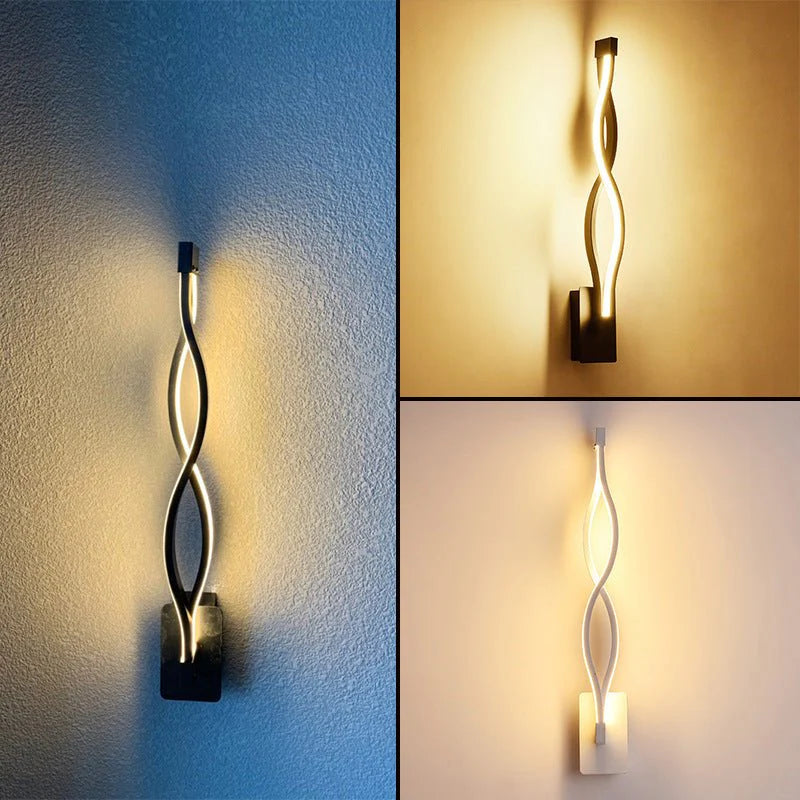 مصباح حائط مموج من الألومنيوم LED 