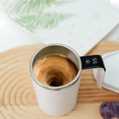 كوب قهوة كهربائي قابل لإعادة الشحن عبر USB، كوب مغناطيسي أوتوماتيكي، مقاوم للماء IP67، آمن على الطعام، مصنوع من الفولاذ المقاوم للصدأ، مناسب للعصير والشاي والميلكشا وأدوات المطبخ 