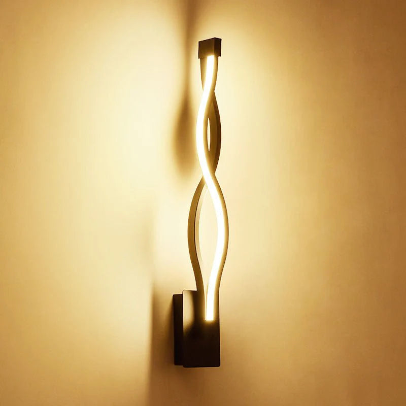 مصباح حائط مموج من الألومنيوم LED 