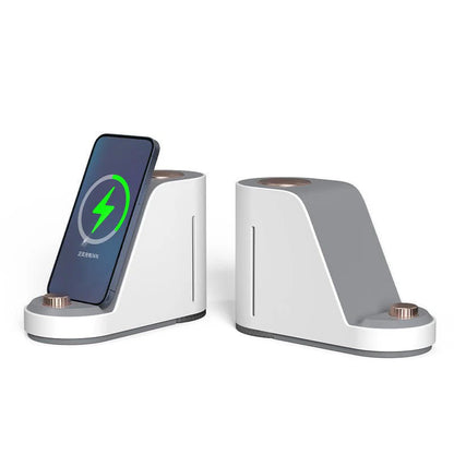 Wireless Charging Humidifier – Bedroom, Office, Desktop
Arabic: مرطّب هواء بالشحن اللاسلكي – لغرفة النوم أو المكتب أو الطاولة