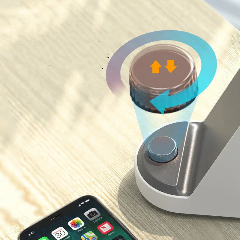 Wireless Charging Humidifier – Bedroom, Office, Desktop
Arabic: مرطّب هواء بالشحن اللاسلكي – لغرفة النوم أو المكتب أو الطاولة