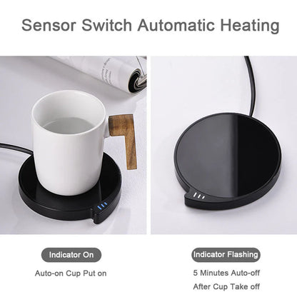 Smart Coffee Mug Cup Warmer for Office and Home with Three Temperature Settings, Waterproof, and Thermostatic Heat Pad.
________
مدفأة ذكية لأكواب القهوة للمكتب والمنزل بثلاث درجات حرارة، مقاومة للماء، ولوحة تسخين حرارية ثابتة.