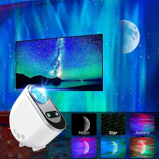 جهاز عرض ضوء النجوم الشفق القطبي LED، جو النجوم المجرة، إضاءة ليلية للمجرة، مصباح قمري، ديكور غرفة النوم، هدية 