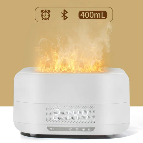 “Firelight Speaker & Humidifier”  مكبر صوت وضباب بإضاءة نارية