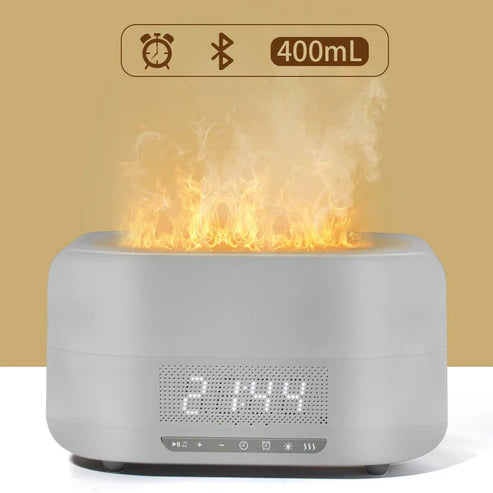 “Firelight Speaker & Humidifier”  مكبر صوت وضباب بإضاءة نارية