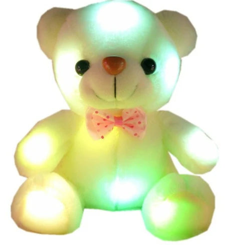 Plush Toy Bear - Colorful Glowing Teddy Bear  دمية دب محشوة - دب مضيء ملون